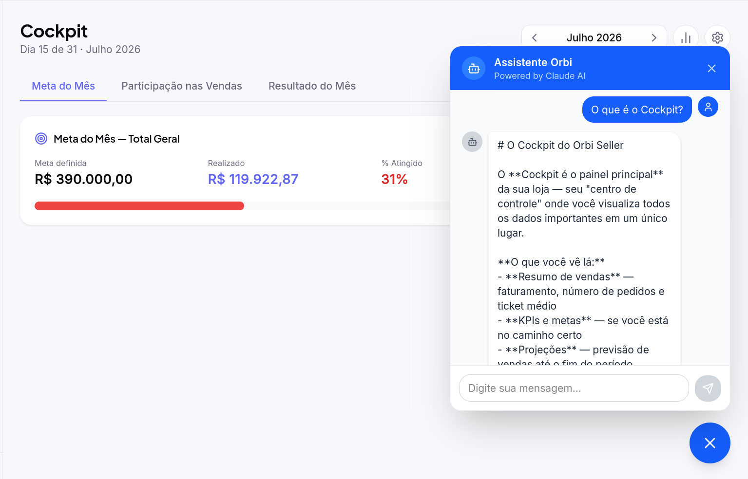 Assistente Orbi IA — tela 2
