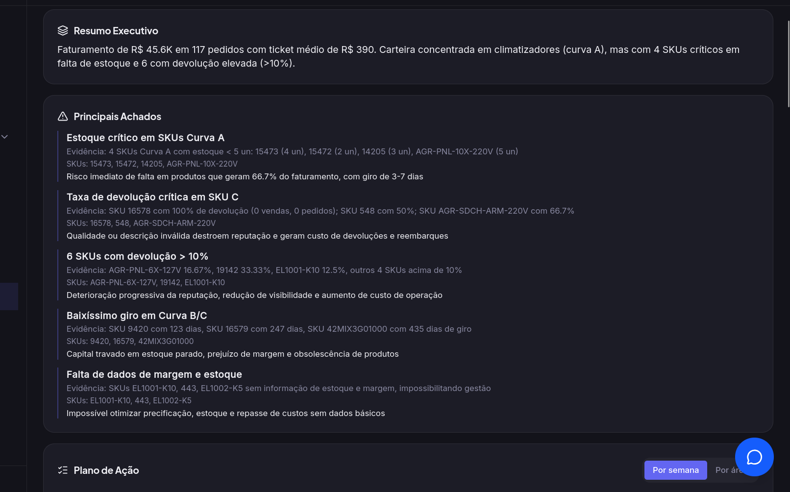 KPI da loja do Orbi Seller — tela 4